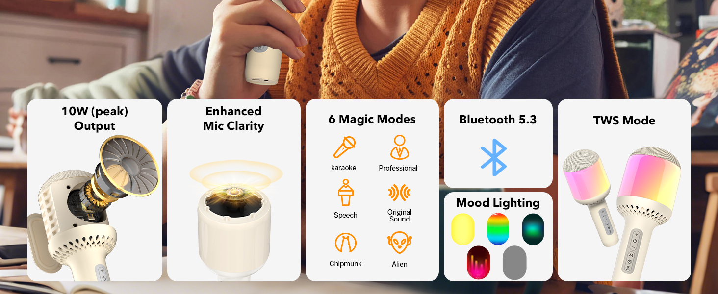 portable karoke microphone for kids&amp;amp;amp;adults, karaoke fun