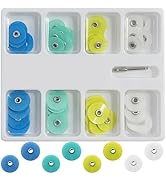 80 Piece 12mm &amp; 14mm Dental Polishing Discs Assorted Kit, Dental Polisher Supplies with Mandrel S...