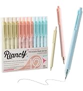 Gel Pens for Note Taking 12PCS RIANCY Black Ink Fine Point Pen Black Gel Pens Quick Dry Ink 0.5mm...