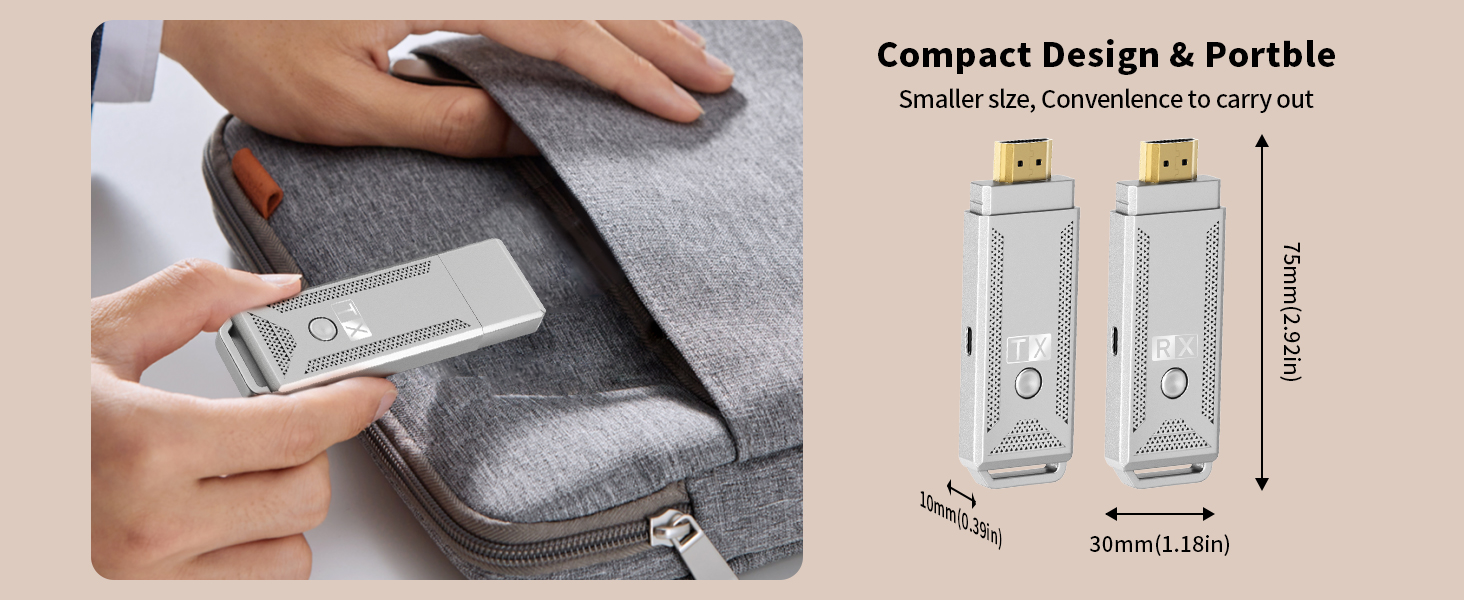 wireless hdmi transmitter and receiver size