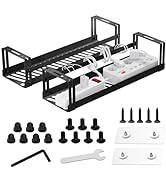 PAVSTINE Under Desk Cable Management Tray, 17 in Metal Cable Tray Basket for Wire Management, Pow...