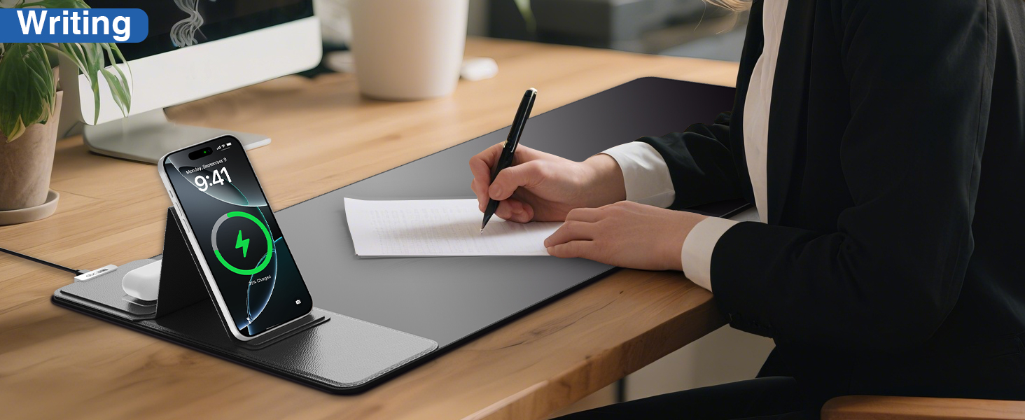 desk pad with wireless charger