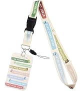 Inspirational Quotes Aesthetic Cool ID Lanyard Badge Holder Cute Butterfly Key Keychain Lanyard S...
