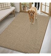 hicorfe Dirt Trapper Indoor Doormat,32"x48" Welcome Door mat,Non Slip Backing Washable Door Mats,...