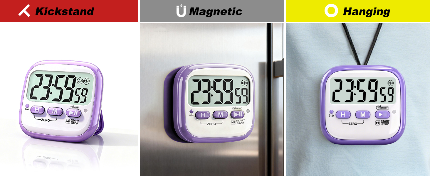 Digital timer with three mounting options
