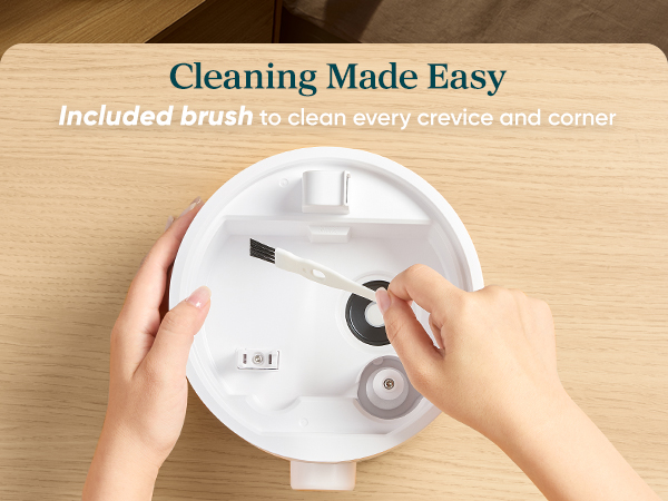 Cleaning Made Easy: Included brush to clean every crevice and corner