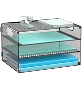 Gawerk 4 Tier Lettrer Tray Organizer with Handle, Mesh Desk Paper Letter Tray Organizer for Offic...