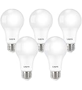 Lepro Dimmable LED Light Bulbs 60 Watt Equivalent, 9.5W 800LM Daylight White 5000K, A19 E26 Stand...