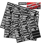 Magnetic Tool Box Organizer Labels – Universal Fit for All Steel Tool Chests, Drawers, and Cabine...