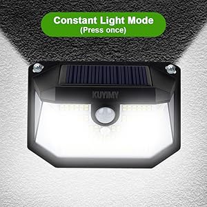 Constant light mode (press once)