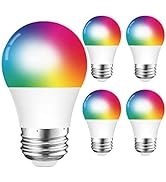 DOGAIN Smart Light Bulbs E26 Base A15 LED RGB Dimmable Color Changing Light Bulb Compatible with ...