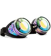 GloFX Wormhole Kaleidoscope Goggles - Festival Rave Costume Cosplay Prism EDM 3D Welding Gothic G...