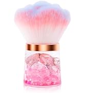 ANGNYA Nail Dust Brush, Rose Nail Art Dust Powder Remover Brush with Acrylic Handle Flower Design...