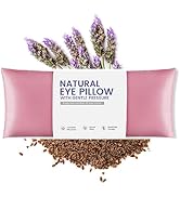 Natural Lavender Eye Pillows for Relaxation, Yoga, Microwavable Weighted Eye Mask with Washable C...