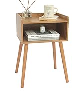 MaxSmeo Nightstand, Mid Century Modern Side Table Bedroom with Storage, Small End Bedside Table w...