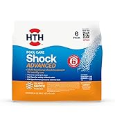 HTH 52036 Swimming Pool Care Shock Advanced, Swimming Pool Chemical, Cal Hypo Formula, (6 pack)