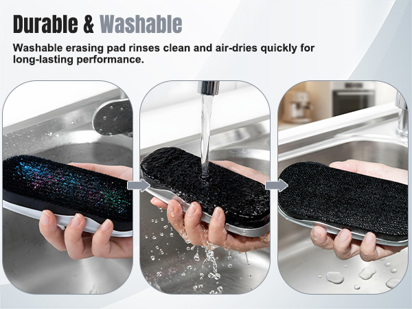 Wingwise dry erase eraser features durable and washable design.