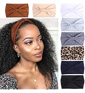 Kachanaa 8 Packs Large Wide Headbands for Women's Hair,Non Slip Soft African Bandeau Hair Bands M...