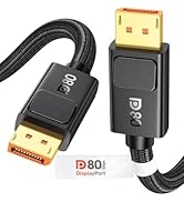 Silkland 80Gbps DisplayPort Cable 2.1, VESA Certified 16K DP80 Cable 6.6ft, [8K@240Hz, 4K@540Hz 3...