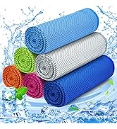MENOLY 6 Pack Cooling Towel - Soft Breathable Chilly Towel for Sports, Gym, Yoga, Camping, Runnin...