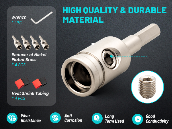 Made of High Quality &amp; Sturdy Material.Brass with Nickel Plated for amp connects