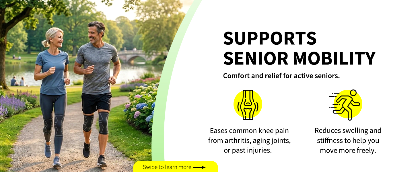 Knee Compression Sleeve Best Knee Brace Support Workout Joint Pain Relief Arthritis Injury recover