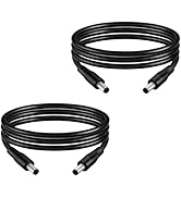 IMIYORE 3.3FT 5.5mm x 2.1mm 14AWG Male to Male DC Power Extension Cord 12V/24V DC Power Cord for ...