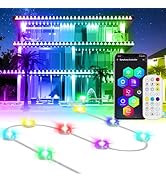 SLARY Permanent Outdoor Lights for House Roof, 50ft RGB Smart Eaves Lights with Multi Scene Modes...