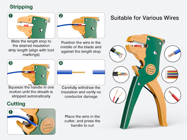  suitable for stripping speaker wires or flat ribbon cables