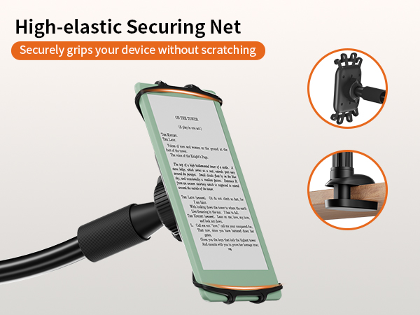gooseneck kindle holder