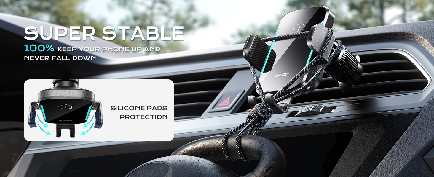 Wireless car charger mount