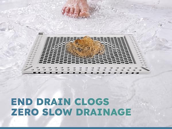 square shower drain hair catcher