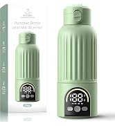 Portable Bottle Warmer for Travel - 140W Ultra-Fast Baby Bottle Warmer &amp; Milk Warmer | 500ml Trav...