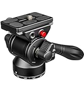 TONYBOO Fluid Head,Pan Tilt Head with Quick Release Plate, 360° Pan &amp; +90° / -75° Tilt, Lightweig...