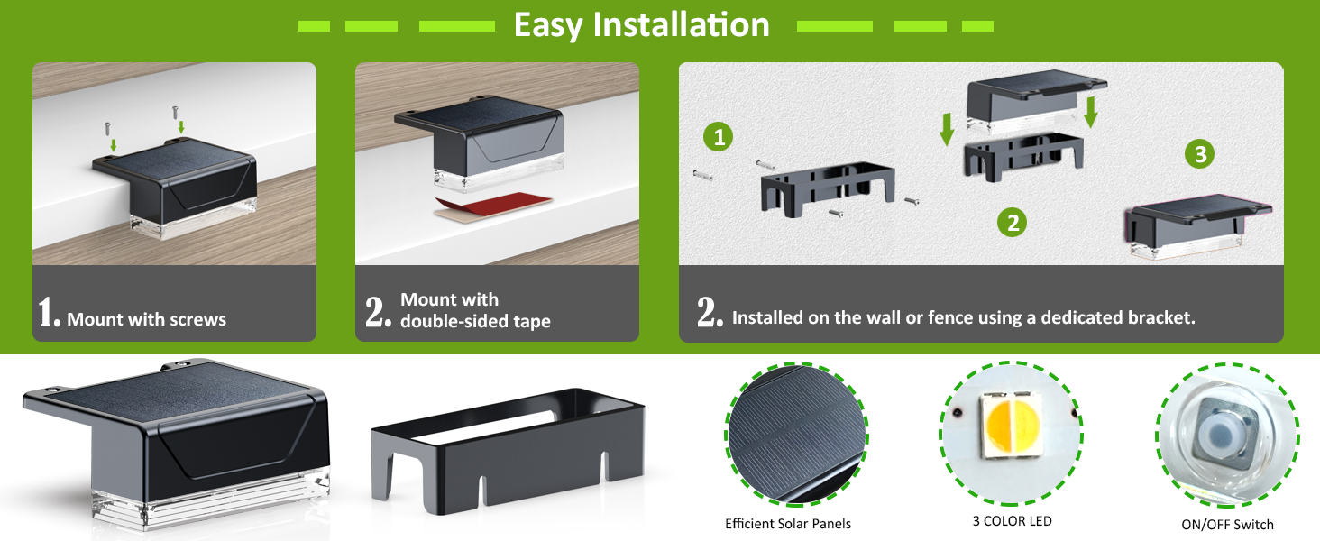 solar fence lights outdoor