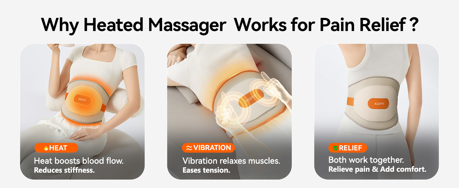 Cordless Heating Pad for Back Pain Relief ikeepfit8