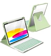 besky Keyboard case for iPad A16 11th 10th Generation 11/10.9 inch, Detachable Keypad,360 Rotatab...
