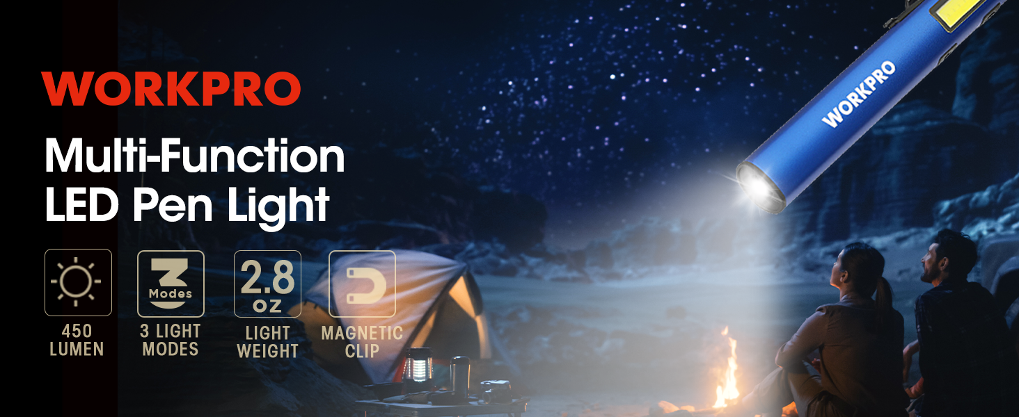 WORKPRO RECHARGEABLE PEN LIGHT