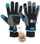 HANDLANDY Winter Work Gloves, 3M Thinsulate Waterproof Insulated Glove for Men Women