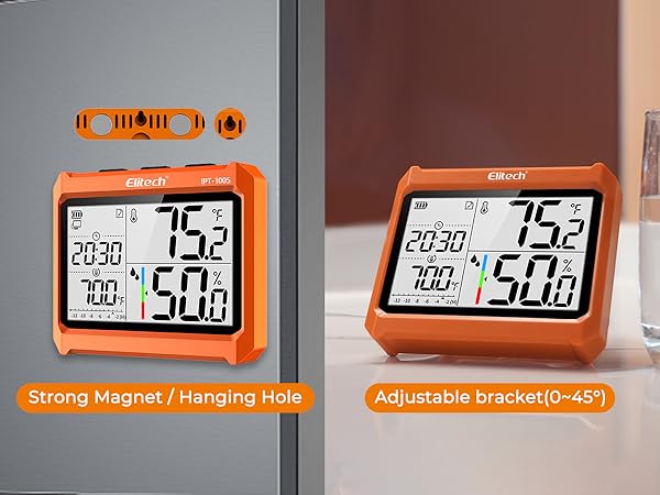 Adjustable bracket(0~45°) Strong Magnet Hanging Hole