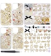 EIiovcnya 2380 Pcs Junk Case Charms Kit - DIY Phone Charms &amp; Nail Art Accessories Includes 3D Fla...