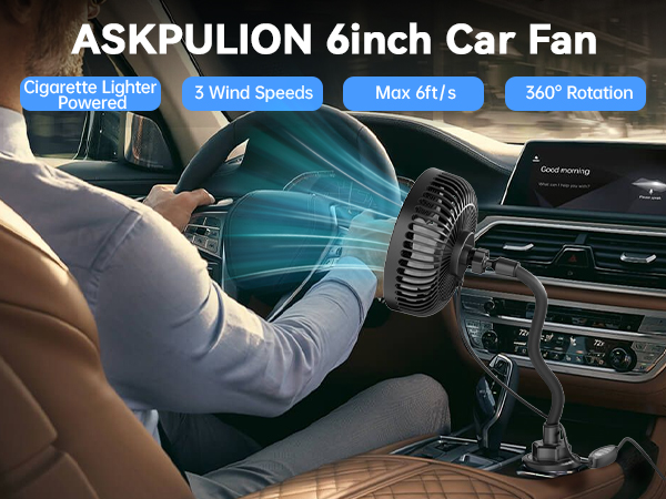keep cool with car fan during driving