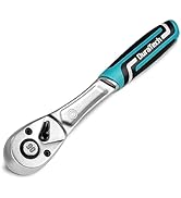 DURATECH 3/8-Inch Drive Ratchet, 90-Tooth Quick-release Ratchet Wrench, Drive Ratchet Injection H...