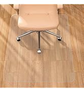 YOOMAYA Chair Mat for Hard Floors, 60'' x 75'' Plastic Chair Mat for Hardwood Floor, Hard Floor P...