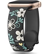 Witzon Floral Band Compatible with Apple Watch Bands For Women 40mm 41mm 38mm 42mm 44mm 45mm 46mm...