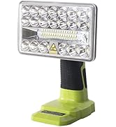 YEX-BUR Cordless LED Work Light for Ryobi 18v Battery, 18W 2000LM Power LED Spotlight Handheld Fl...