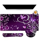 ARTSO Desk Mat, Large Gaming Mouse Pad Wrist Support Set, Ergonomic Keyboard Wrist Rest Desk Pad ...