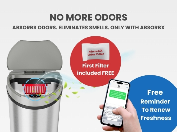 No more odors with AbsorbX filter