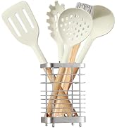 KEINEUX Utensil Holder Kitchen Countertop Organizer, Cutlery Drainer Sink Caddy Storage Drying Ra...