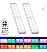 Haigvel Under Cabinet Lights Wireless, 58-LED Rechargeable Motion Sensor Closet Lights with Remot...